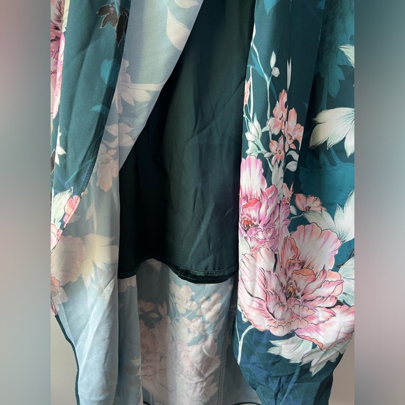 City Chic Jade Blossom Bloom Cocktail Dress Teal Green Blue Pink Floral Black 16 - Picture 7 of 14